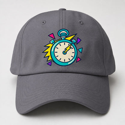 Lightning Stopwatch 90S Running Clubs Baseball Cap – Grey