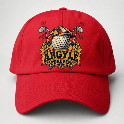 Argyle Forever Golf Life Baseball Cap – Red