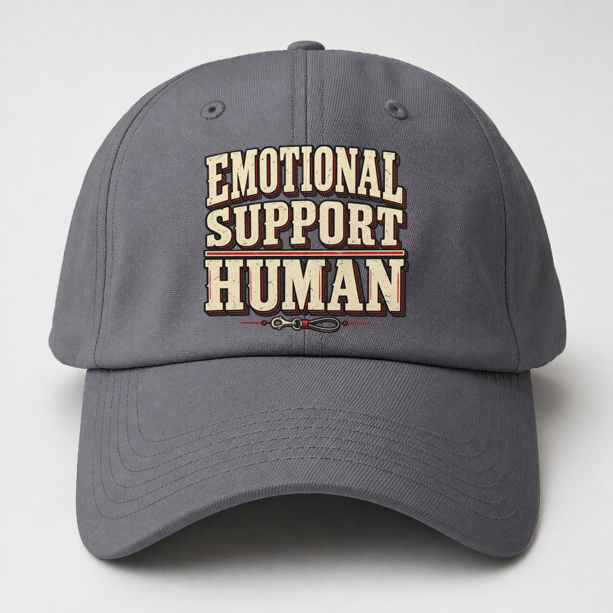 Emotional Support Human American Wit Baseball Cap – Grey