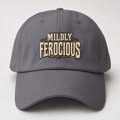 Mildly Ferocious American Wit Baseball Cap – Grey