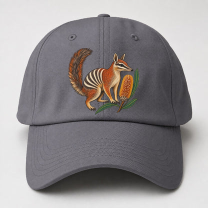 Numbat And Banksia Cones Australia Cultural Icons Baseball Cap – Grey