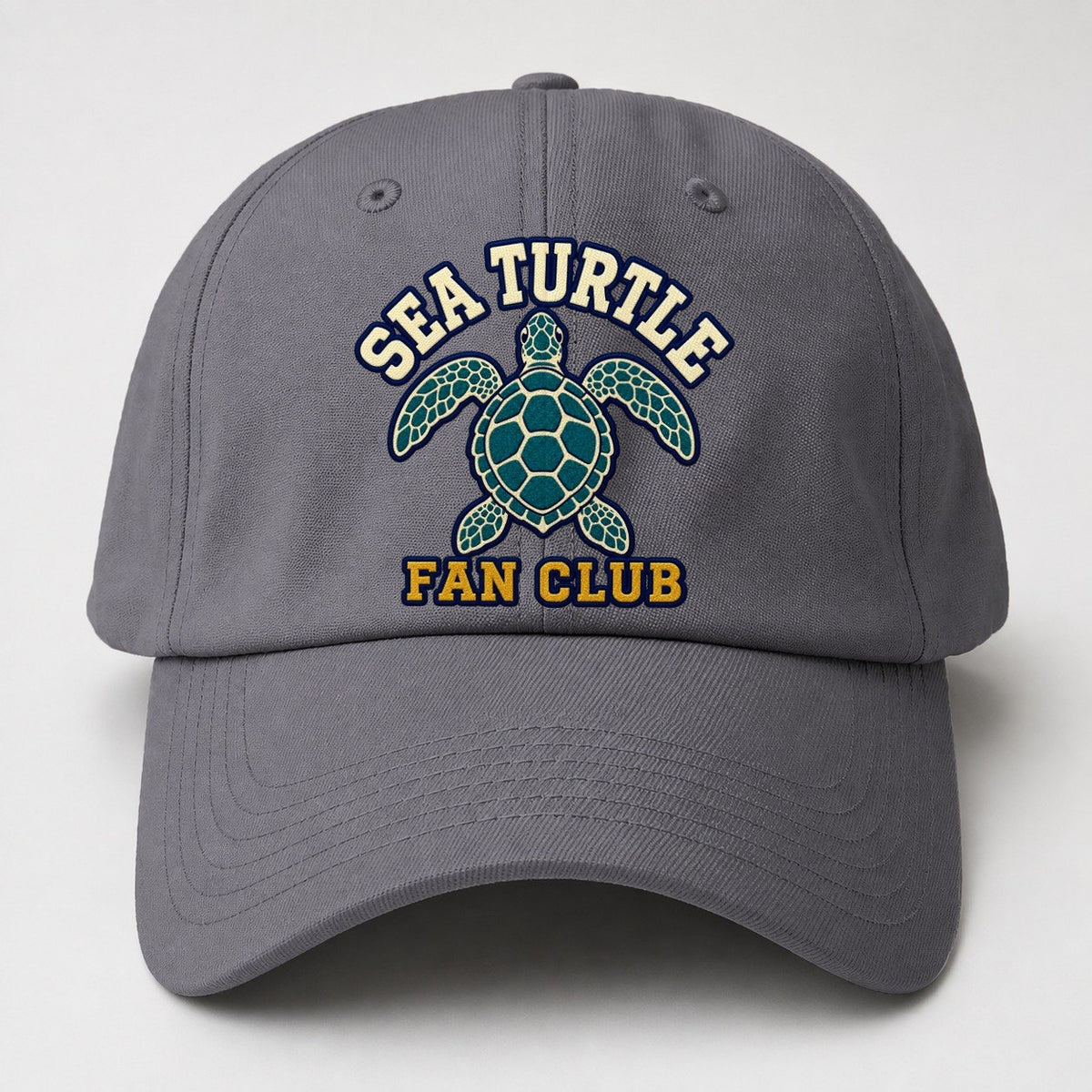 Sea Turtle Fan Club Baseball Cap – Grey