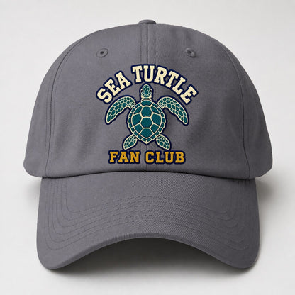 Sea Turtle Fan Club Baseball Cap – Grey