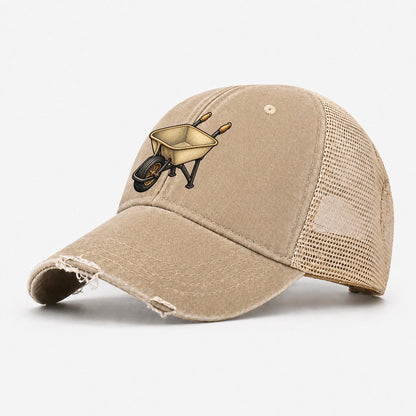 Wheelbarrow Heavy Duty Washed Trucker Hat – Khaki