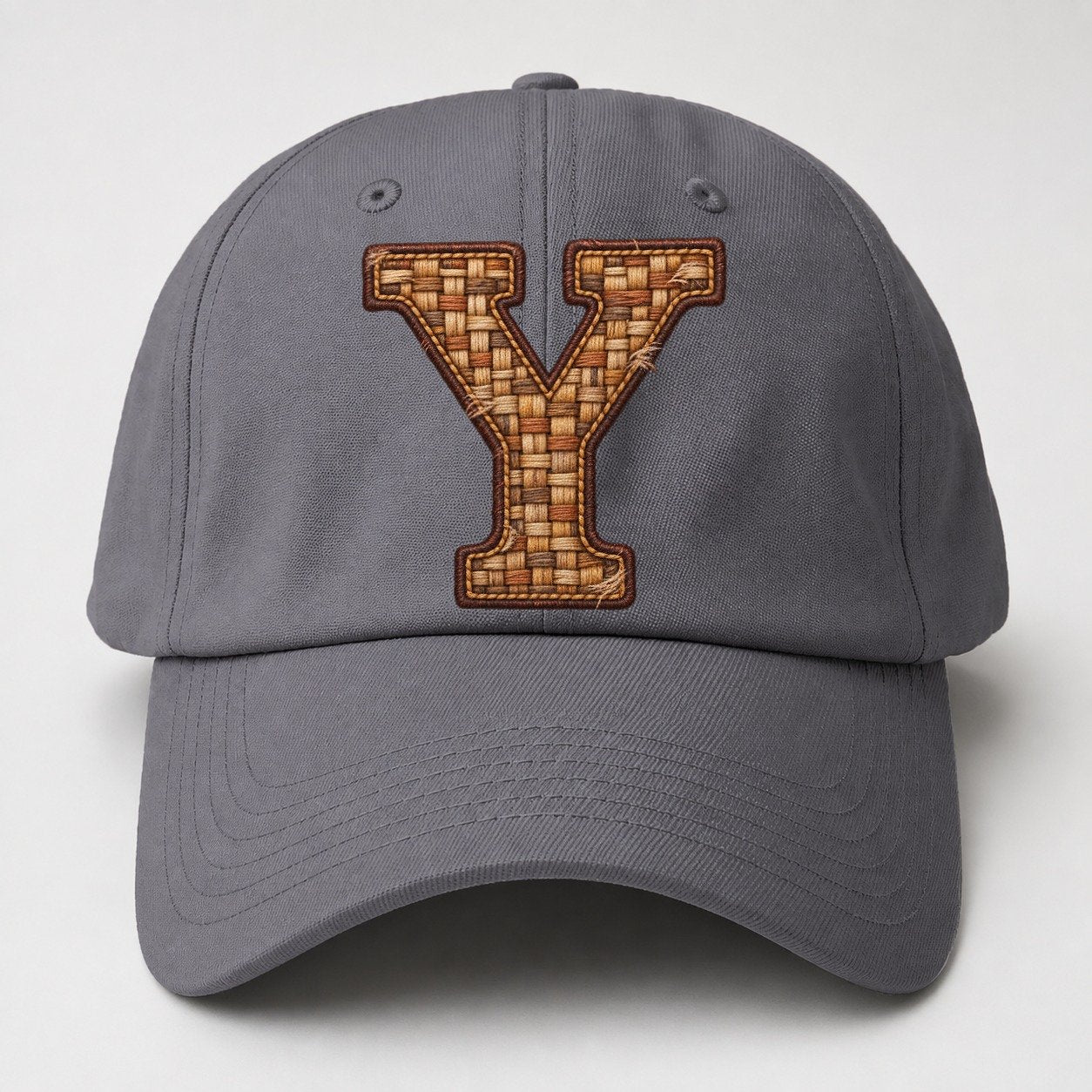 Woven Tweed Y Monogram Baseball Cap – Grey