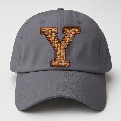 Woven Tweed Y Monogram Baseball Cap – Grey