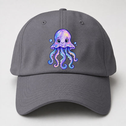 Jellyfish Front Glow Sea Sprite Baseball Cap – Grey