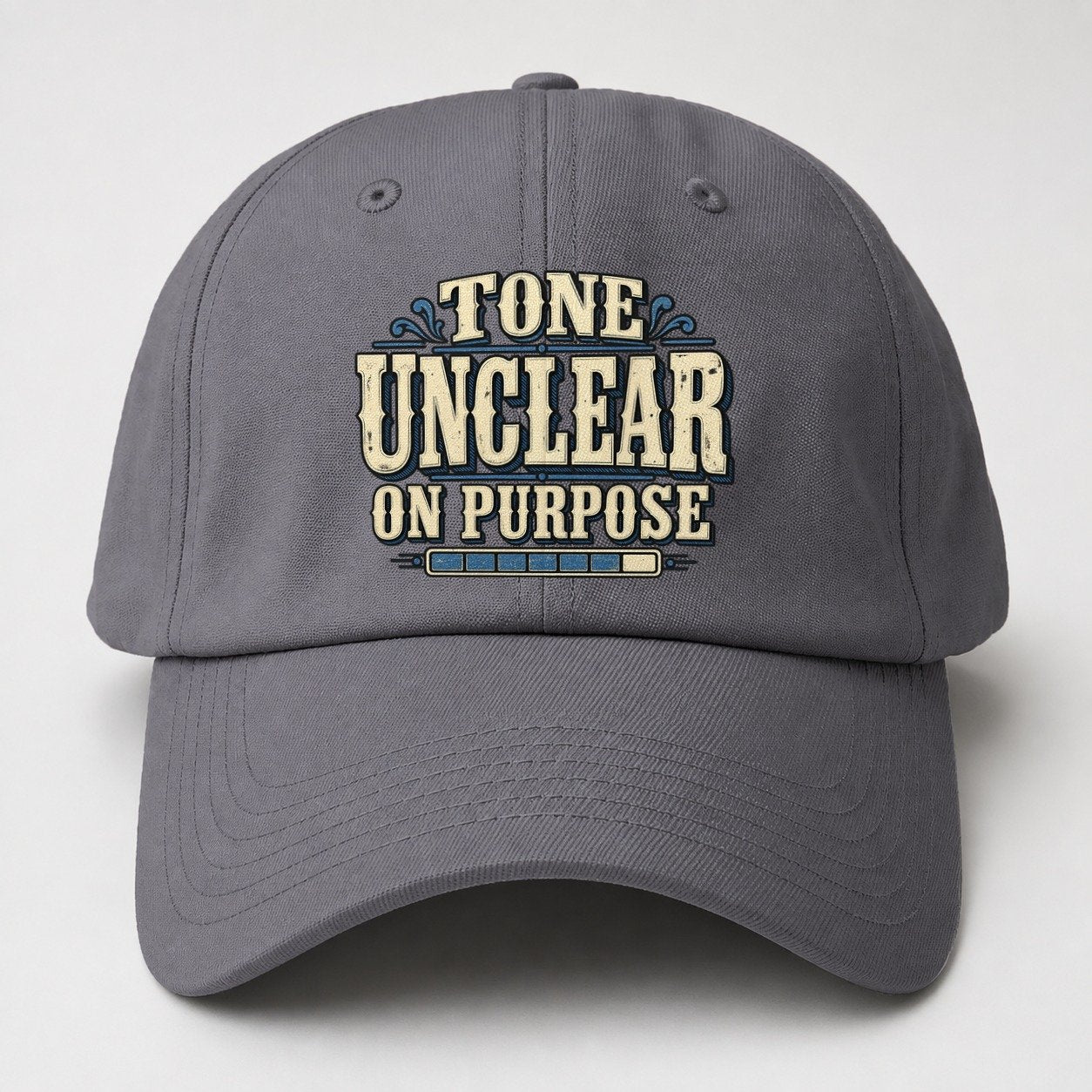 Tone Unclear On Purpose American Wit Baseball Cap – Grey