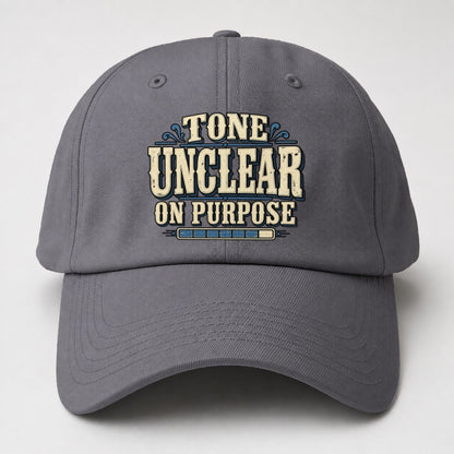 Tone Unclear On Purpose American Wit Baseball Cap – Grey