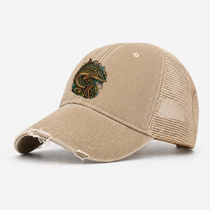 Lake Sturgeon Armor Fishing Club Washed Trucker Hat – Khaki