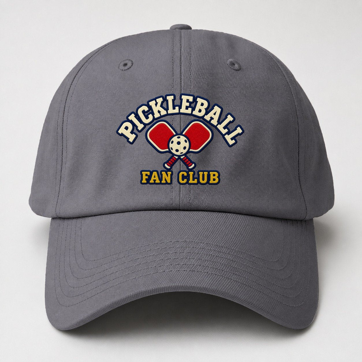 Pickleball Fan Club Baseball Cap – Grey