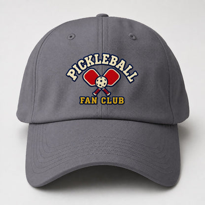 Pickleball Fan Club Baseball Cap – Grey