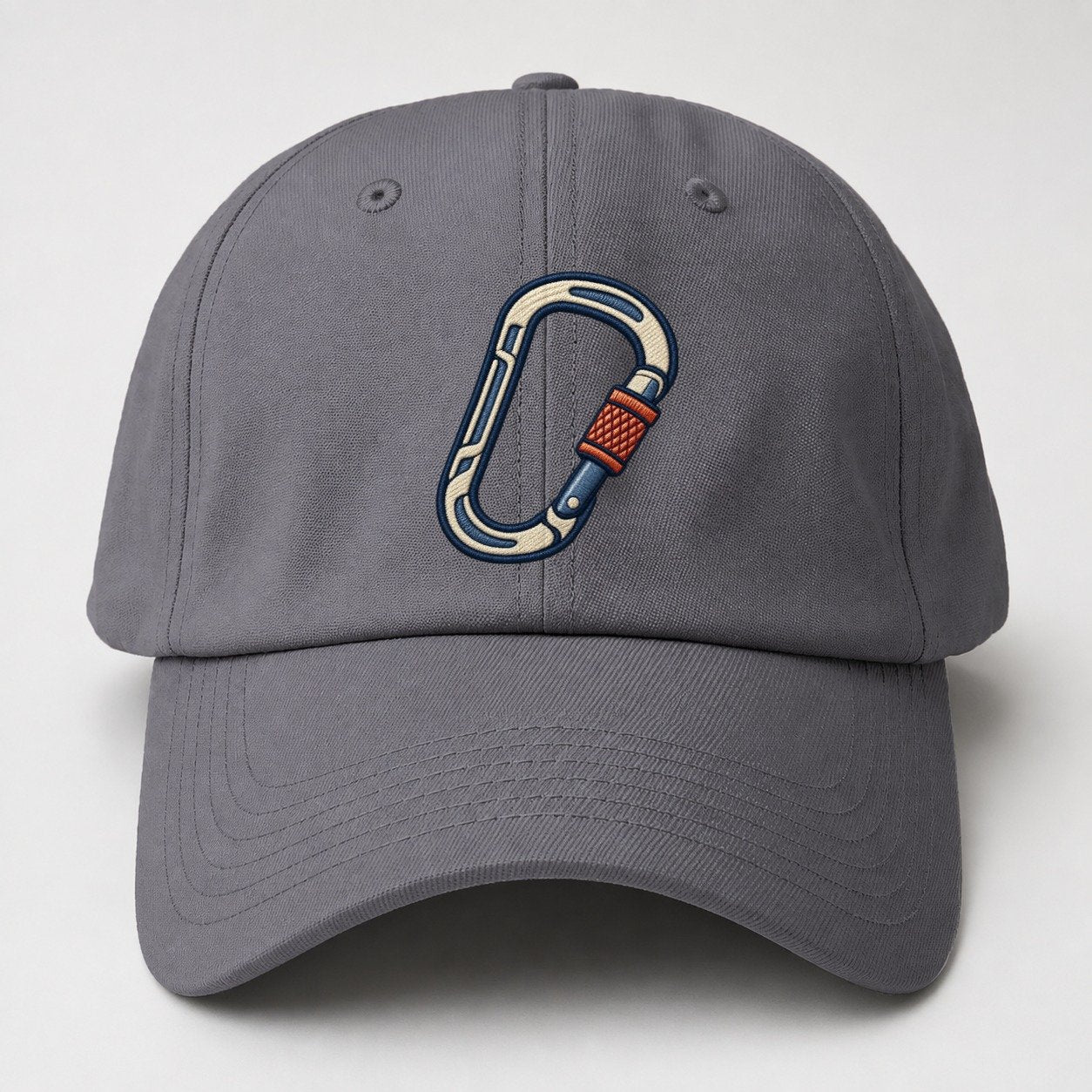 Climbing Carabiner Tiny Solo Marks Baseball Cap – Grey