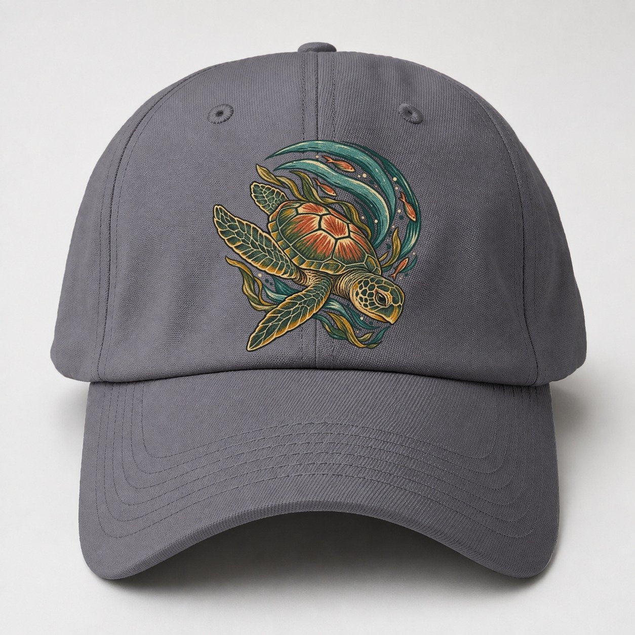 Turtle Crescent Current Gentle Wild Baseball Cap – Grey