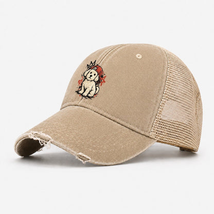 Graffiti Puppy Red Washed Trucker Hat – Khaki