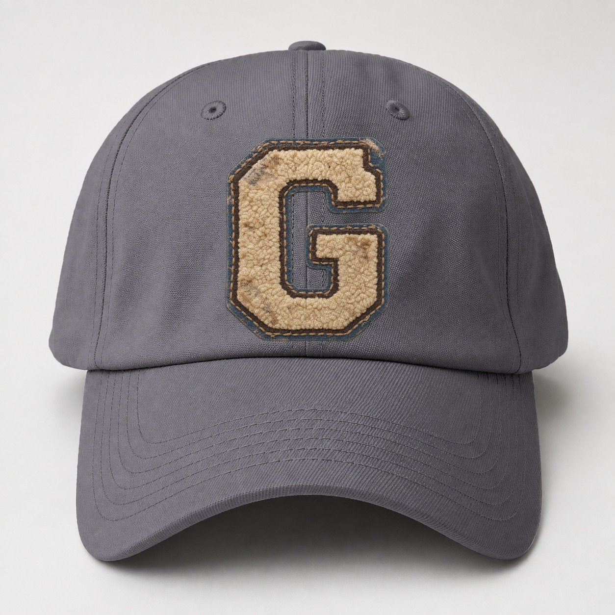 Varsity Chenille G Monogram Baseball Cap – Grey