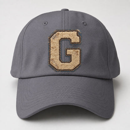 Varsity Chenille G Monogram Baseball Cap – Grey