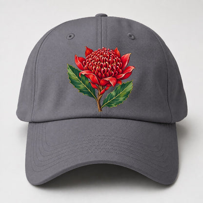 New South Wales Waratah Bloom Australia Cultural Icons Baseball Cap – Grey