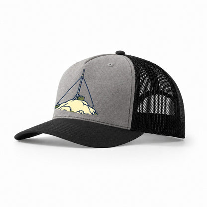 Hilltop Portable Station Amateur Radio Trucker Hat – Grey Black