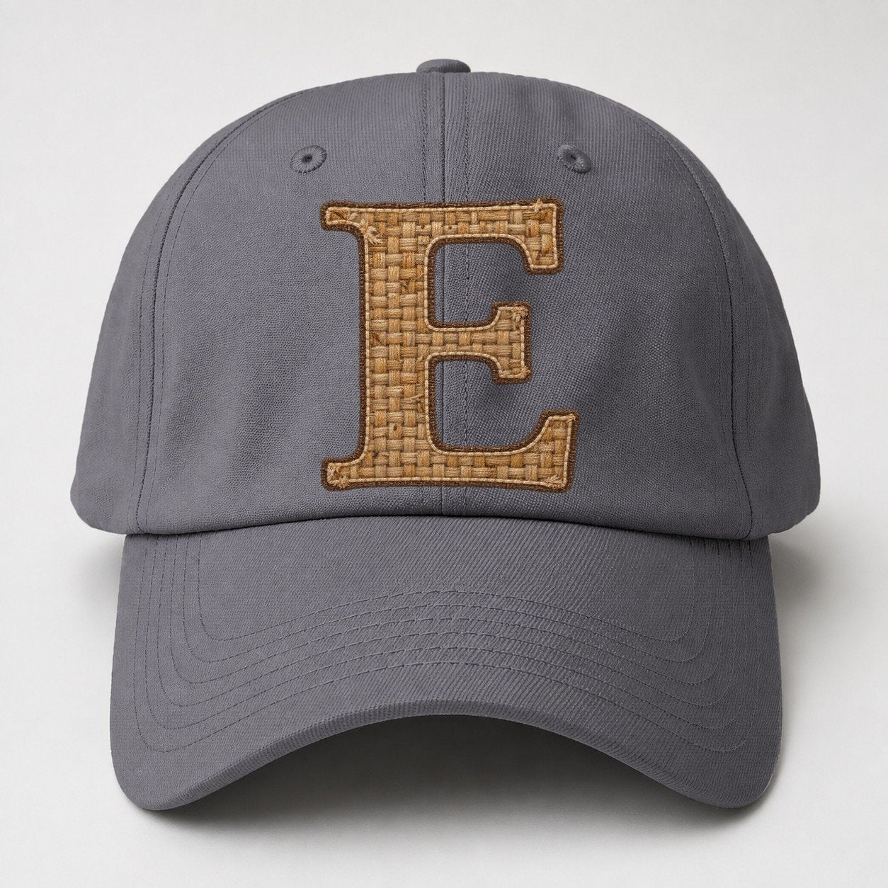 Woven Tweed E Monogram Baseball Cap – Grey