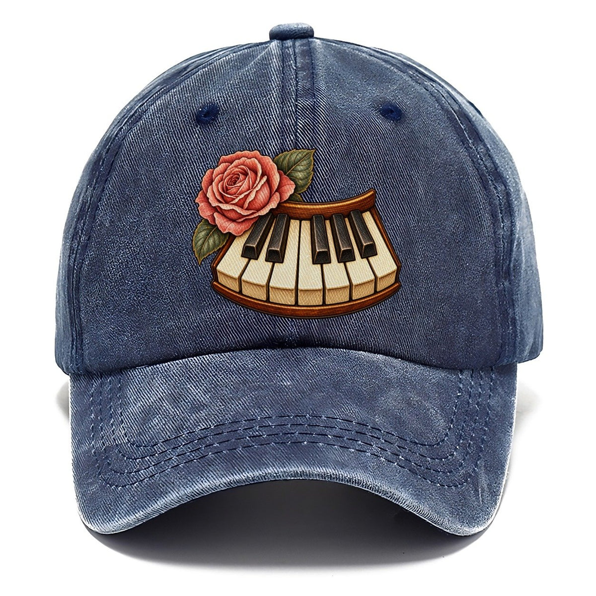 Piano And Garden Rose Character Club Classic Cap – Twilight Navy