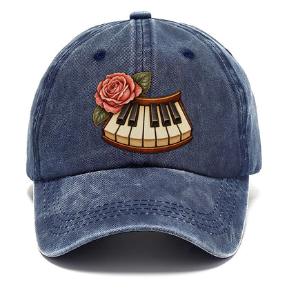 Piano And Garden Rose Character Club Classic Cap – Twilight Navy