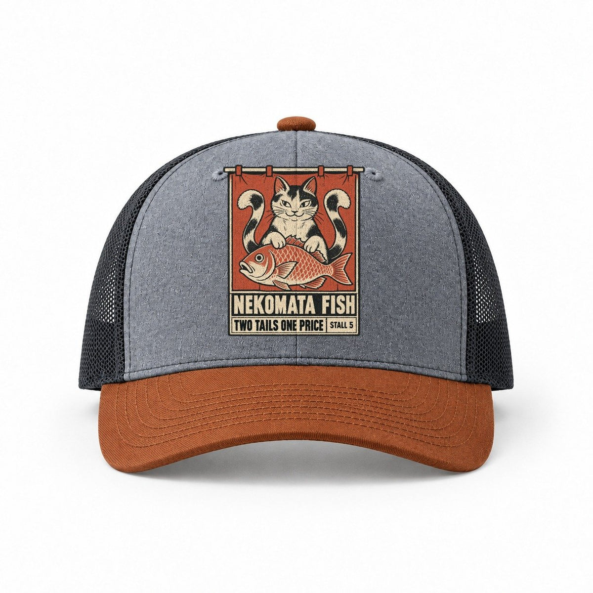 Heather Grey-Rust-Charcoal — front view