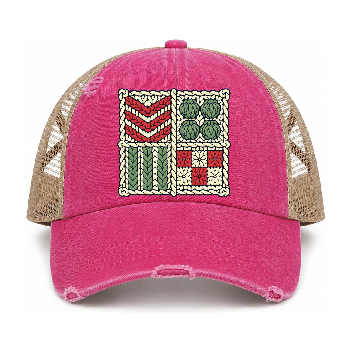 Raspberry-Khaki — front view