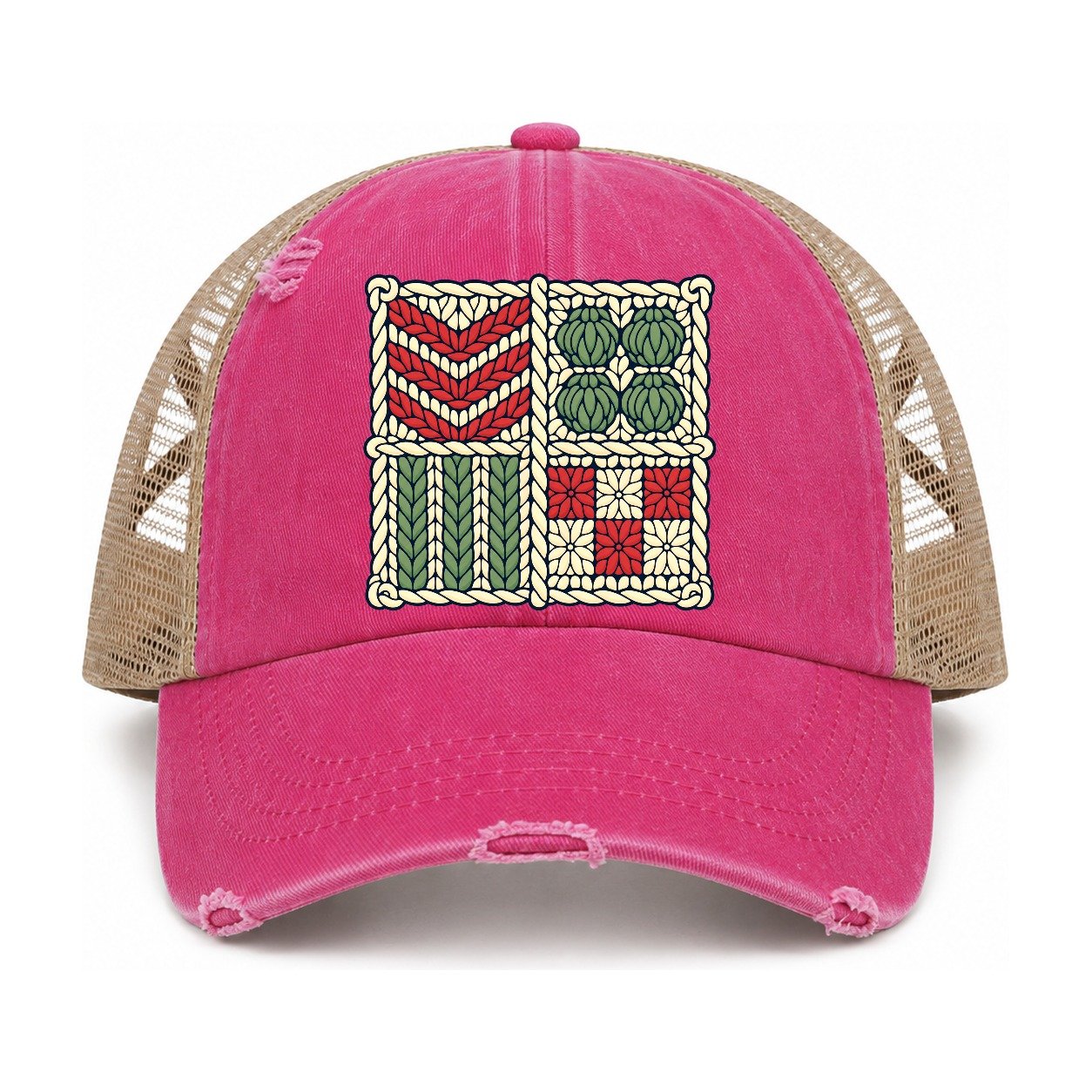 Raspberry-Khaki — front view
