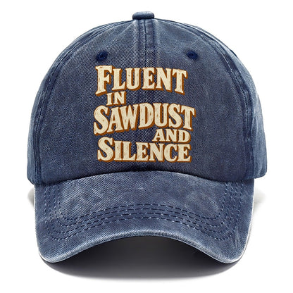 Fluent in Sawdust and Silence Handcrafted Classic Cap – Twilight Navy