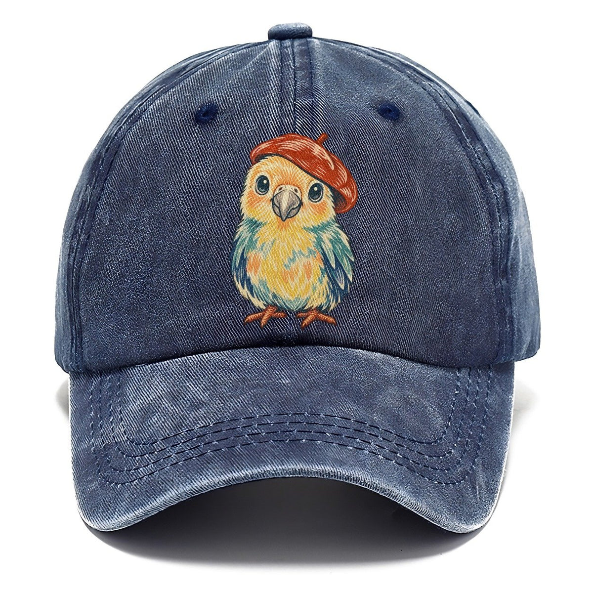Chick in Red Beret Classic Cap – Twilight Navy