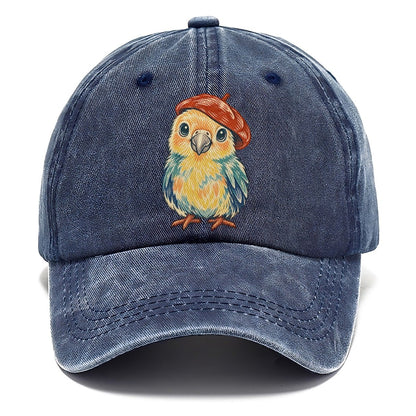 Chick in Red Beret Classic Cap – Twilight Navy