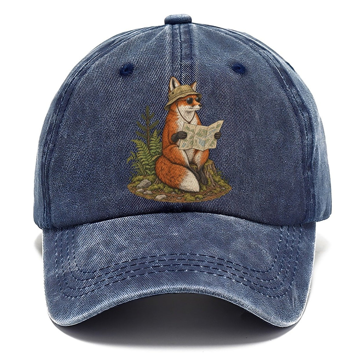 Fox Trail Map Slow Camp Club Classic Cap – Twilight Navy