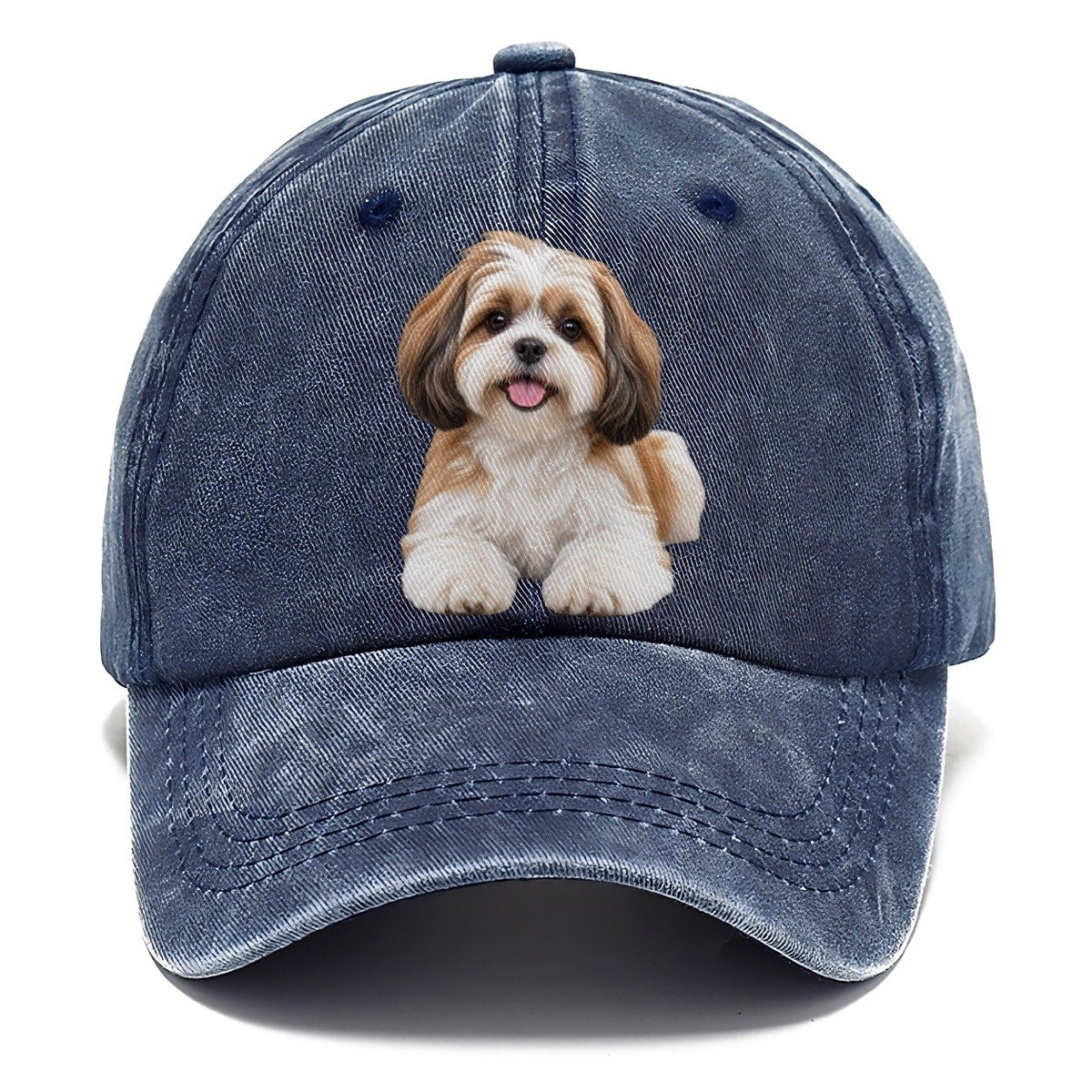 Shih Tzu Sitting Top Breeds Classic Cap – Twilight Navy