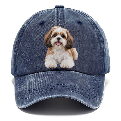 Shih Tzu Sitting Top Breeds Classic Cap – Twilight Navy