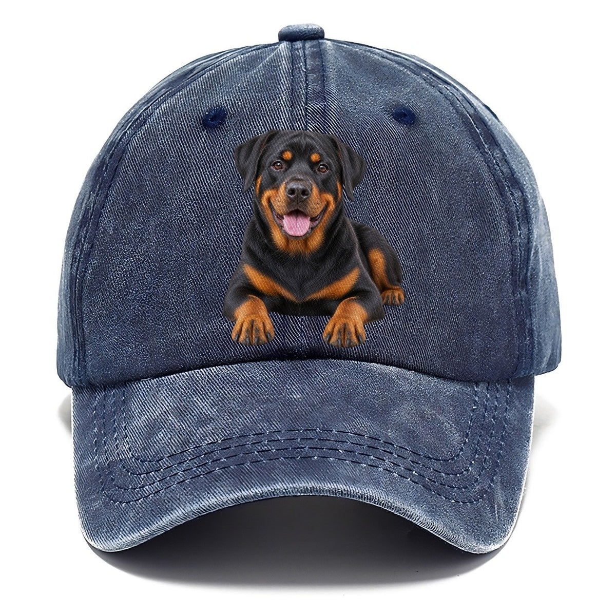 Rottweiler Sitting Top Breeds Classic Cap – Twilight Navy