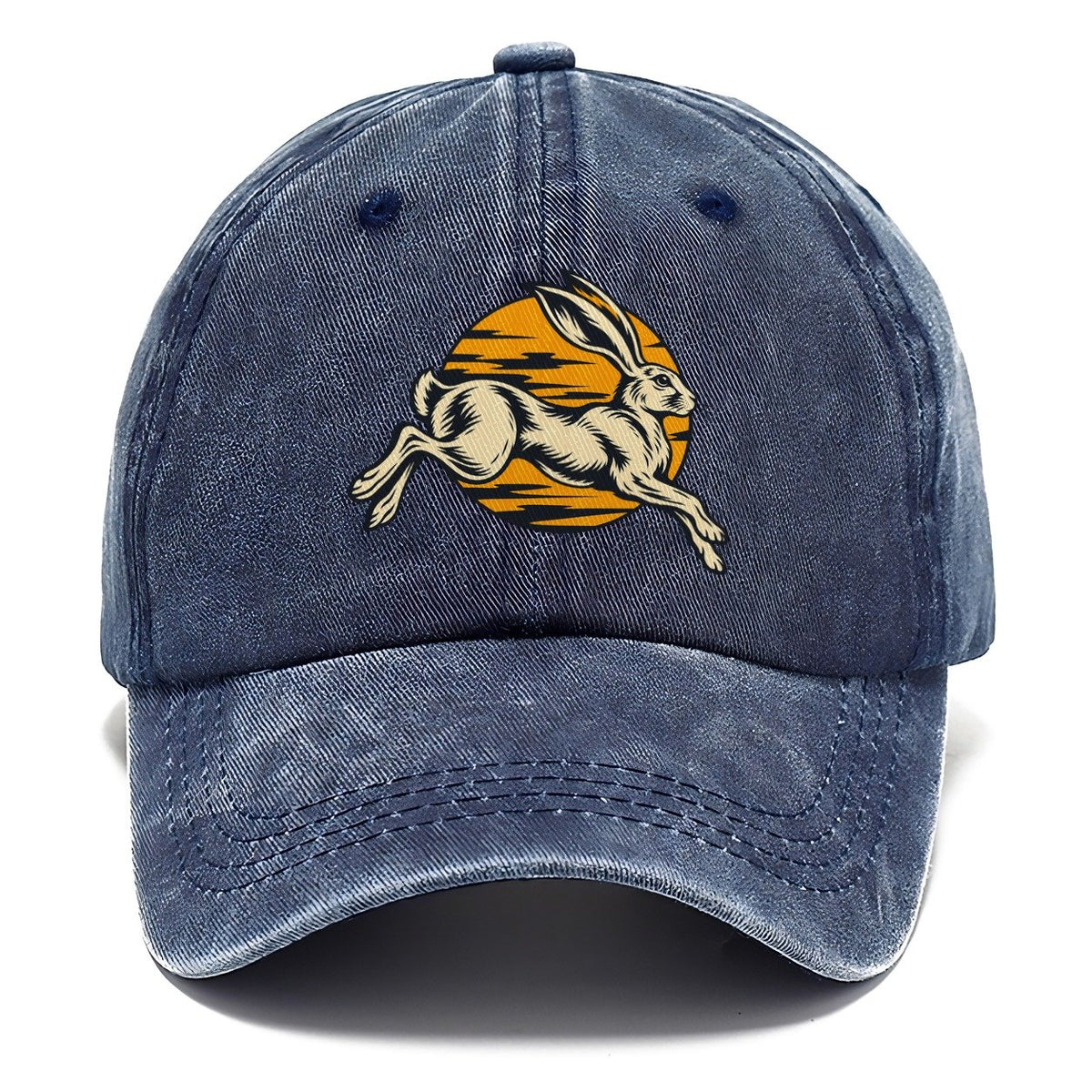 Desert Hare Sunset Shadow Sundown Familiars Classic Cap – Twilight Navy