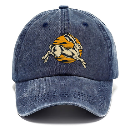 Desert Hare Sunset Shadow Sundown Familiars Classic Cap – Twilight Navy