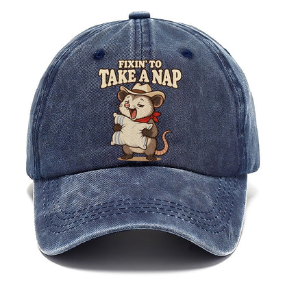 Fixin' To Take A Nap Well I Declare Classic Cap – Twilight Navy
