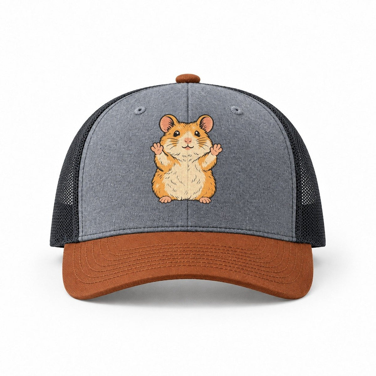 Heather Grey-Rust-Charcoal — front view