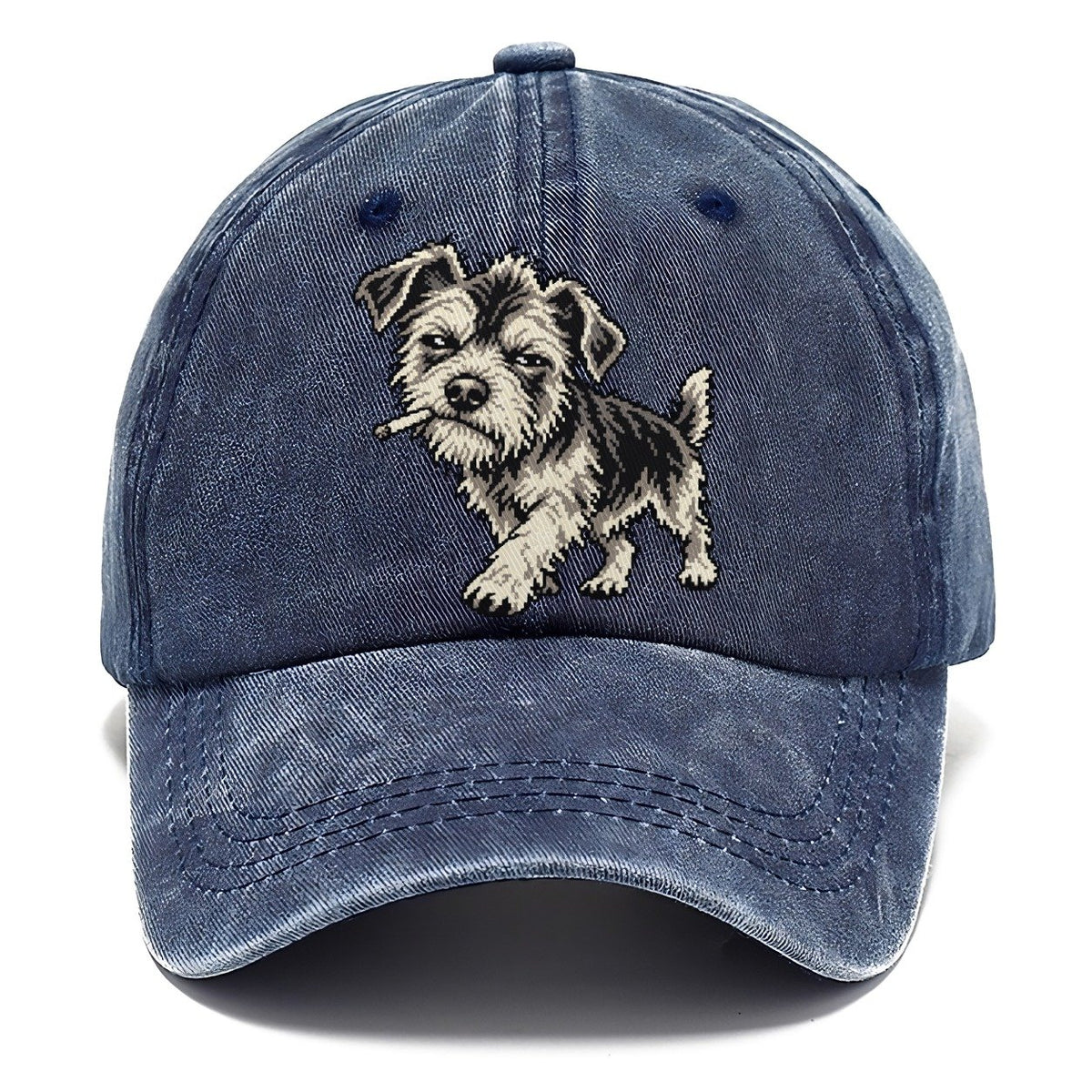 Scruffy Dog with Cigarette Classic Cap – Twilight Navy
