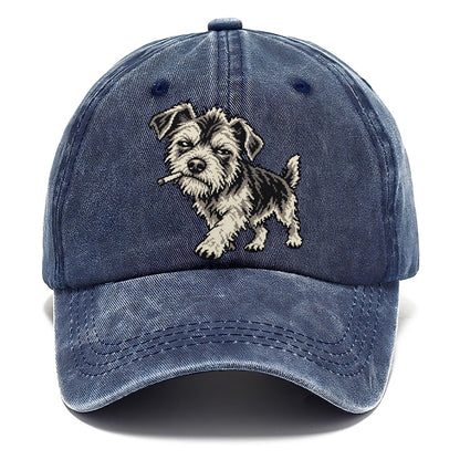 Scruffy Dog with Cigarette Classic Cap – Twilight Navy