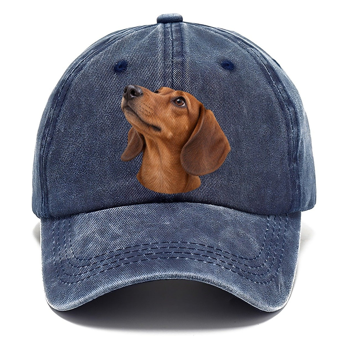 Dachshund Upturned Nose Character Club Classic Cap – Twilight Navy