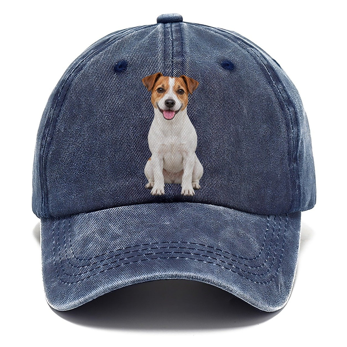 Jack Russell Terrier Sitting Top Breeds Classic Cap – Twilight Navy