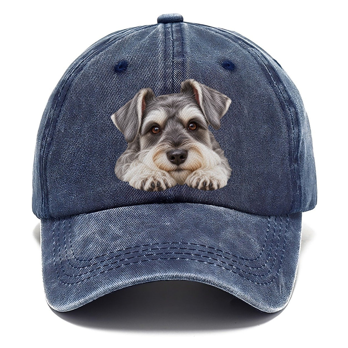 Schnauzer Chin On Paws Character Club Classic Cap – Twilight Navy