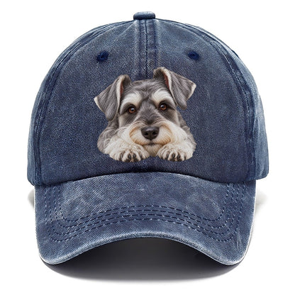 Schnauzer Chin On Paws Character Club Classic Cap – Twilight Navy
