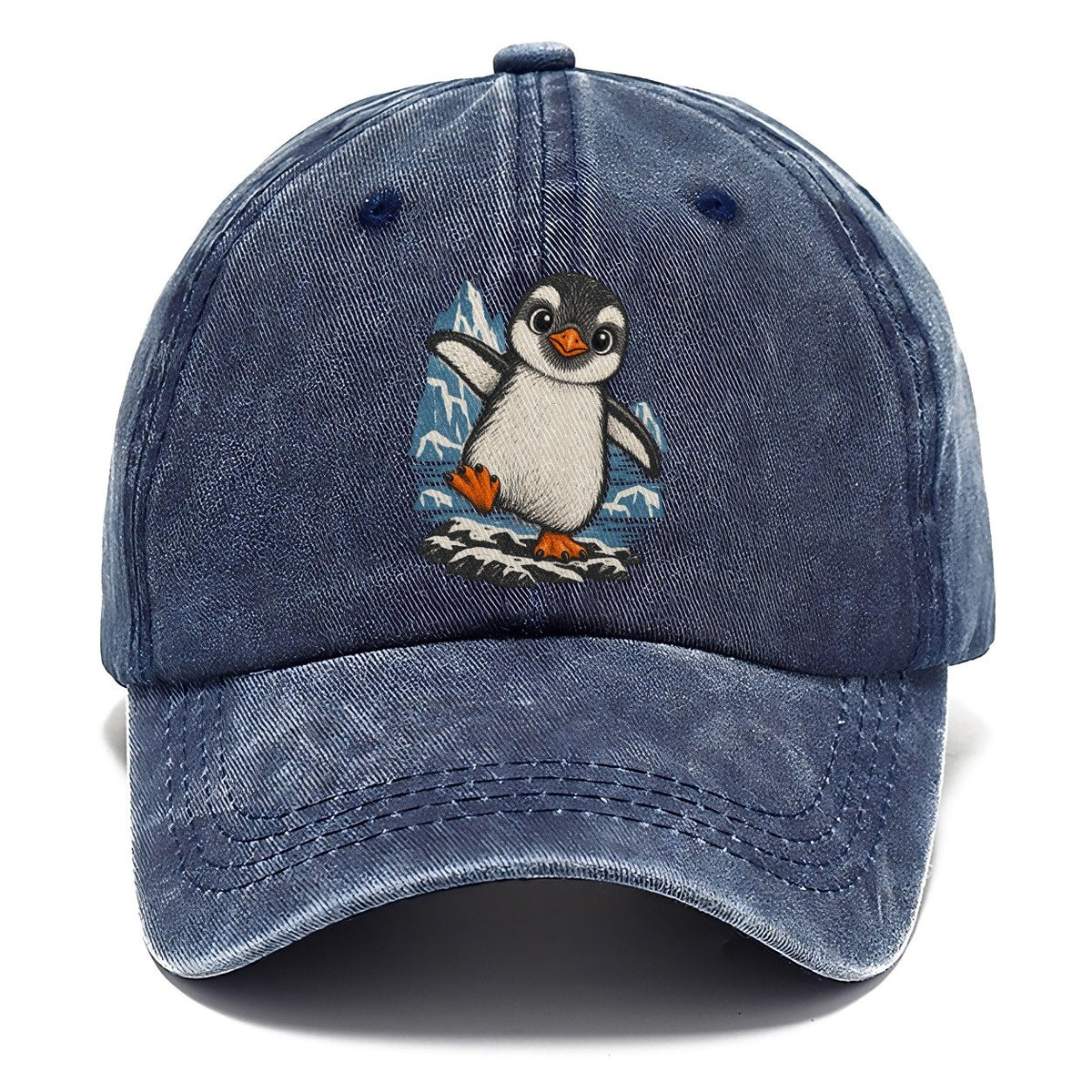 Baby Penguin on Iceberg Classic Cap – Twilight Navy