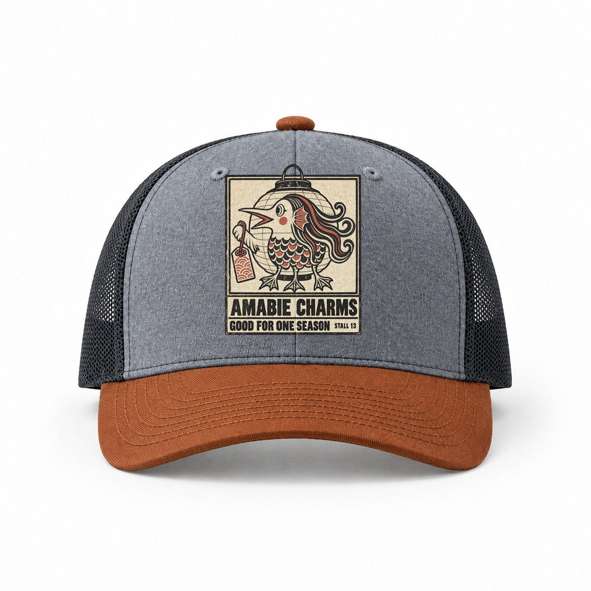 Heather Grey-Rust-Charcoal — front view