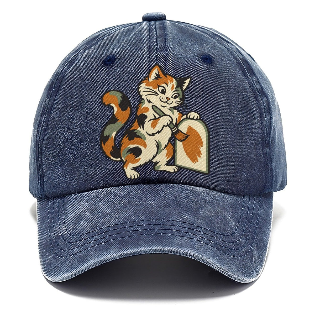 Calico Cat Painter Sundown Familiars Classic Cap – Twilight Navy