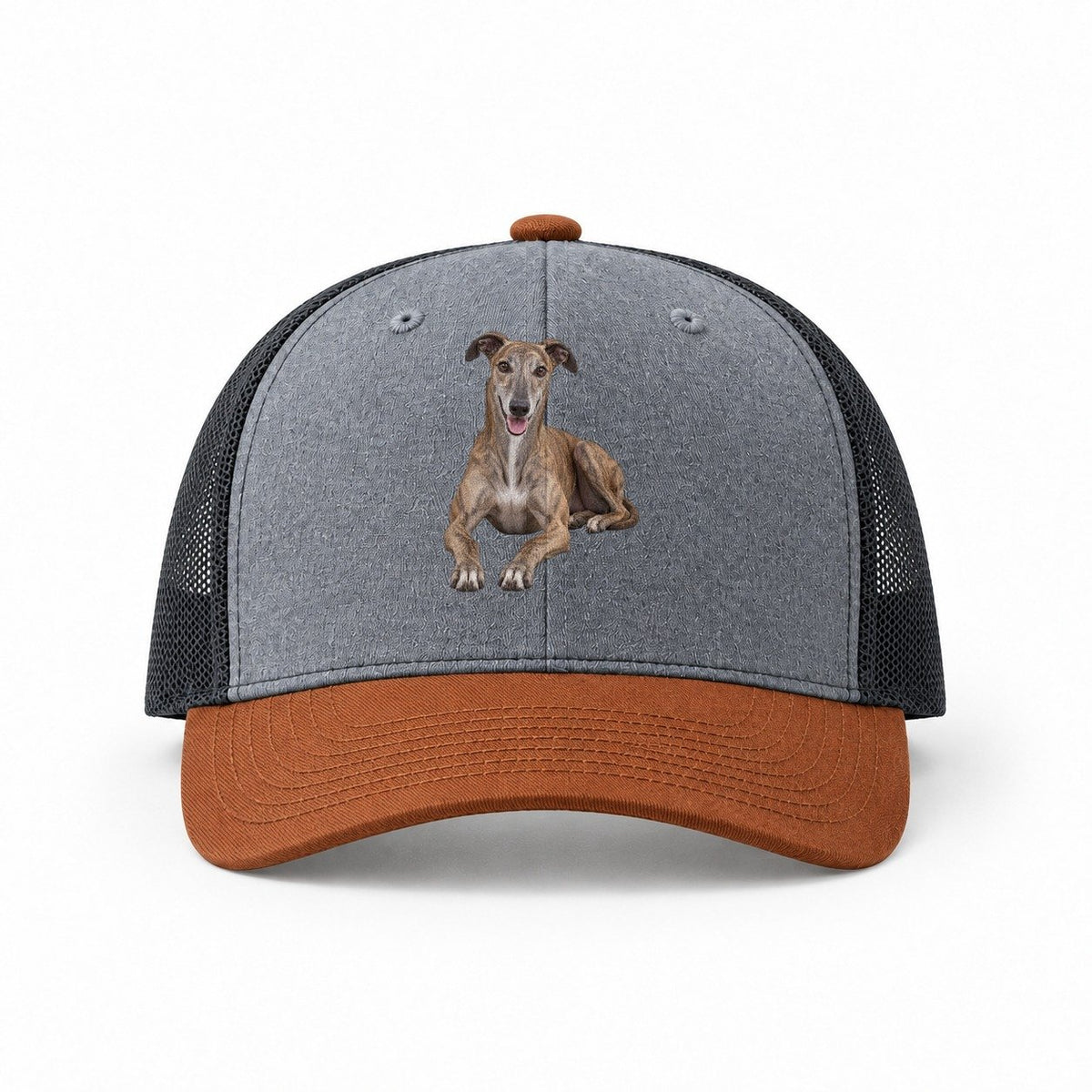 Heather Grey-Rust-Charcoal — front view